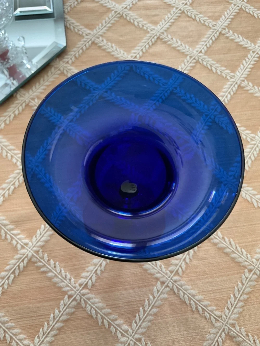 Vintage Pier 1 cobalt blue margarita glasses. Set of 4. New with stickers